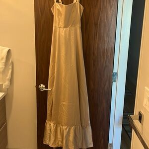 Show Me Your MuMu bridesmaid dress champagne luxe satin